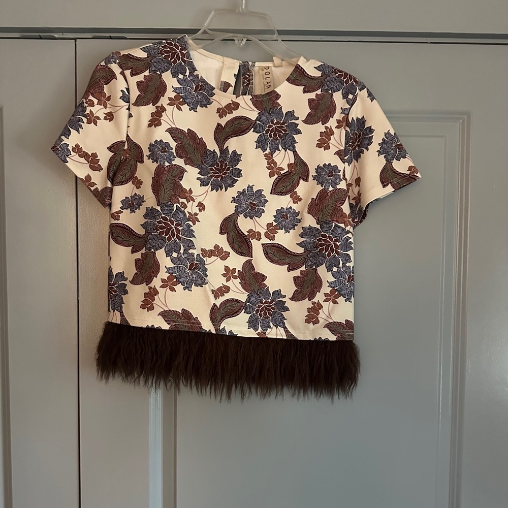 Dolan Left Coast Printed Feather Top